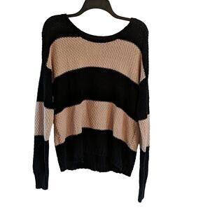 LA Hearts Striped Sweater, M